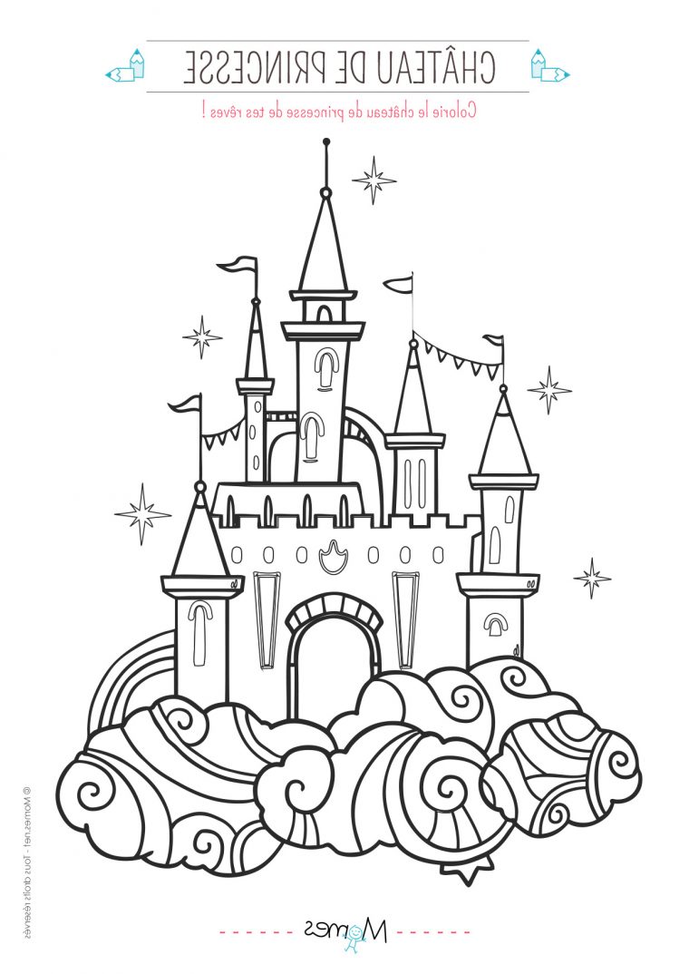 Coloriage Chateau Disney Impressionnant Photos Coloriage encequiconcerne Chateau Princesse Dessin