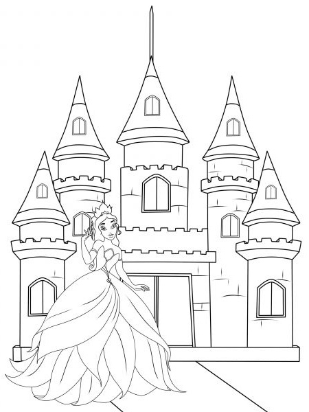 Coloriage Chateau Princesse Beau Galerie Coloriage À avec Chateau Princesse Dessin