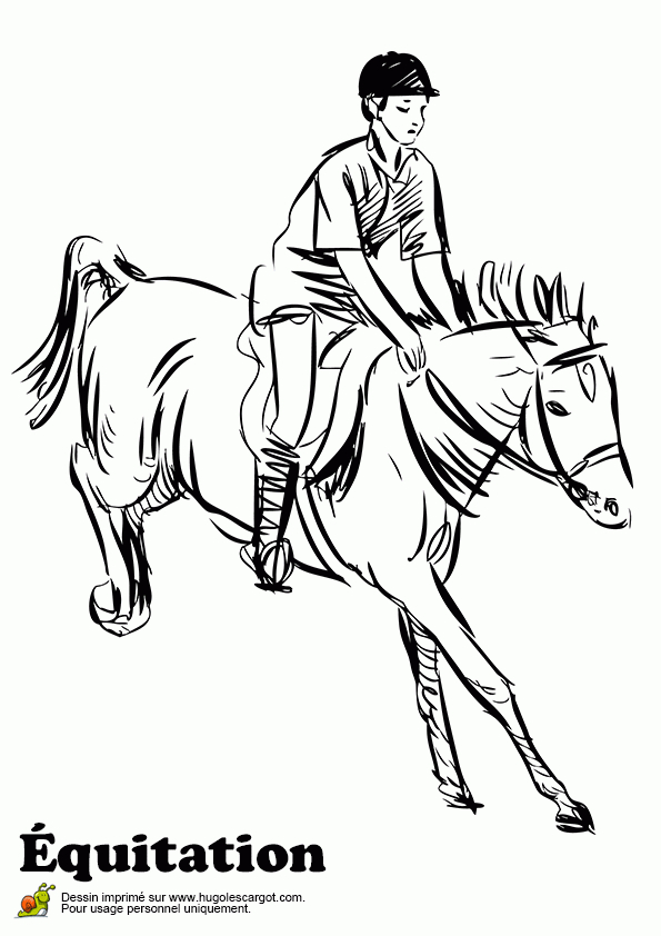 Coloriage Cheval Au Galop Sur Hugolescargot tout Coloriage Grand Galop