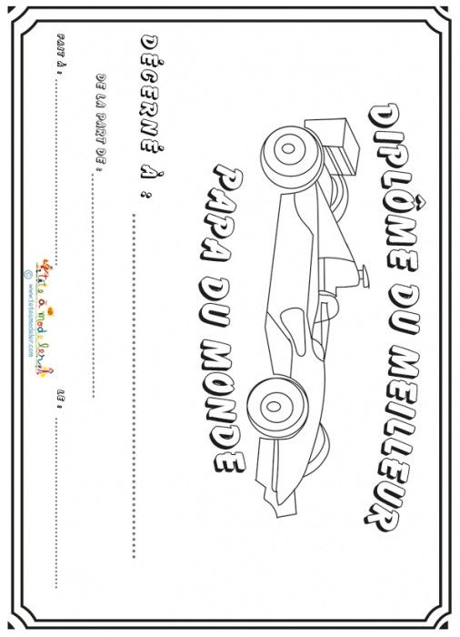 Coloriage D'Anniversaire Pour Mon Papa Unique Diplome Pour avec Coloriage Pour Anniversaire Papa