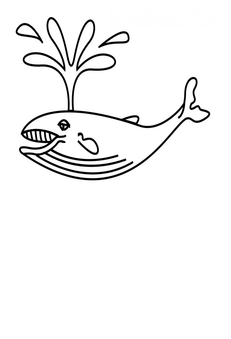 Coloriage De Baleine Bleue pour Dessin De Baleine Facile