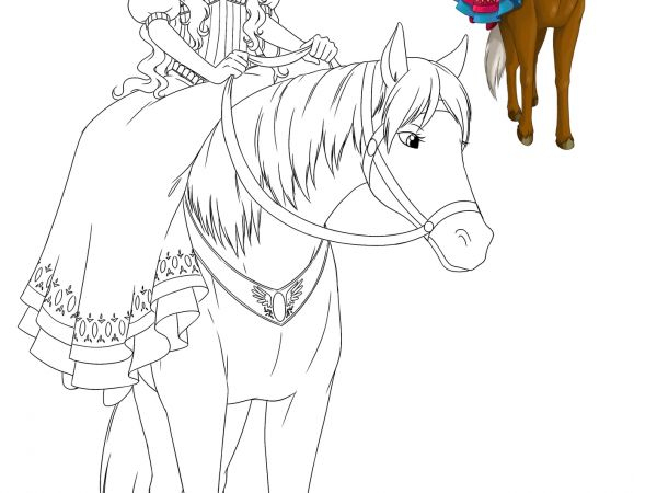 Coloriage De Cheval Avec Sa Cavalière | Coloriage Kids tout Coloriage Cavaliere