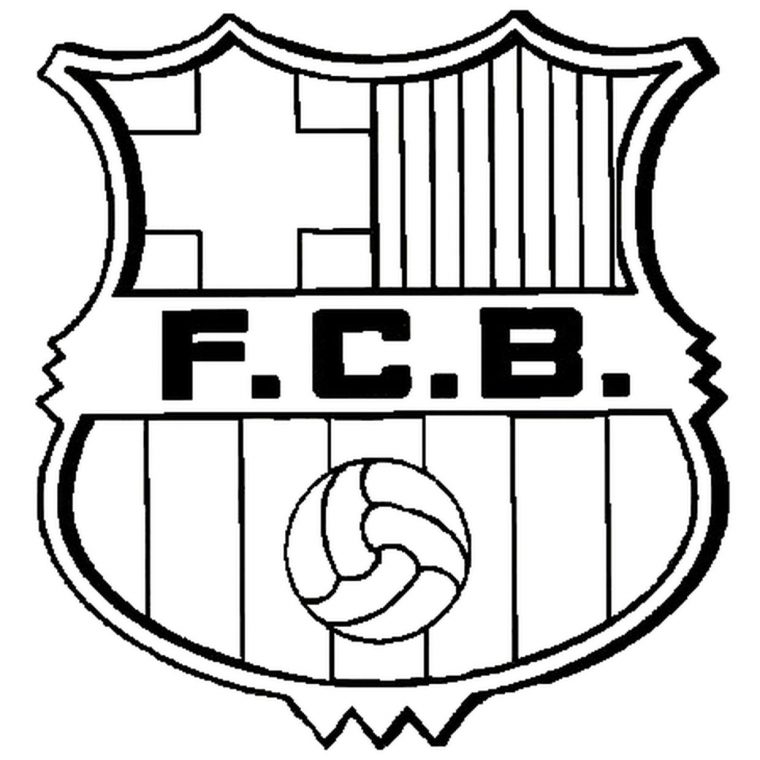 Coloriage De Foot Barcelone A Imprimer destiné Coloriage Ecusson Foot