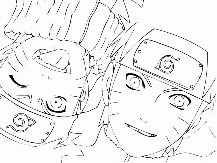 Coloriage De Naruto Et Naruto Shippuden Sur Jeux-De-Naruto serapportantà Dessin Facile Naruto Shippuden