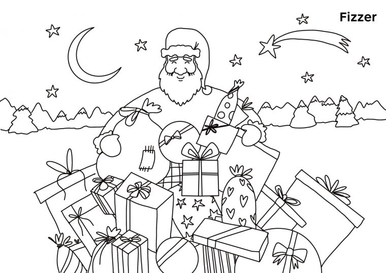 Coloriage De Noël Féérique À Imprimer Pour Enfants | Fizzer à Coloriage Noel Gratuit Imprimer