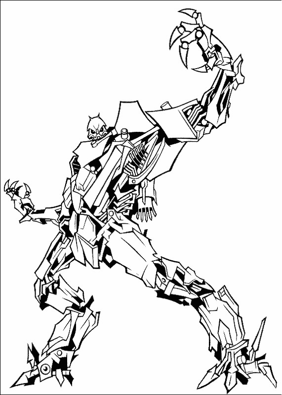 Coloriage De Transformer, Dessin Transformers Pas avec Transformers A Colorier