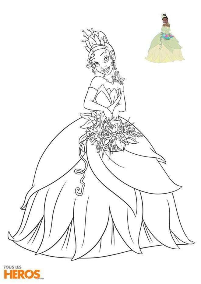 Coloriage Disney Princesse Tiana Du Film La Princesse Et avec Tiana Dessin