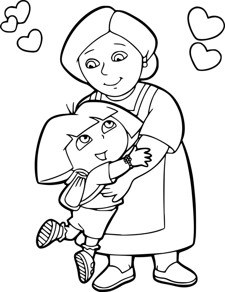 Coloriage Dora Et Sa Maman À Imprimer Sur Coloriages encequiconcerne Coloriage Chaton Et Sa Maman