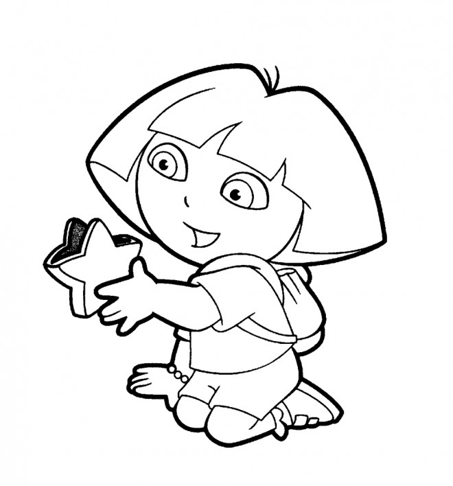 Coloriage Dora Grande Dessin Gratuit À Imprimer à Coloriage Dora En Ligne