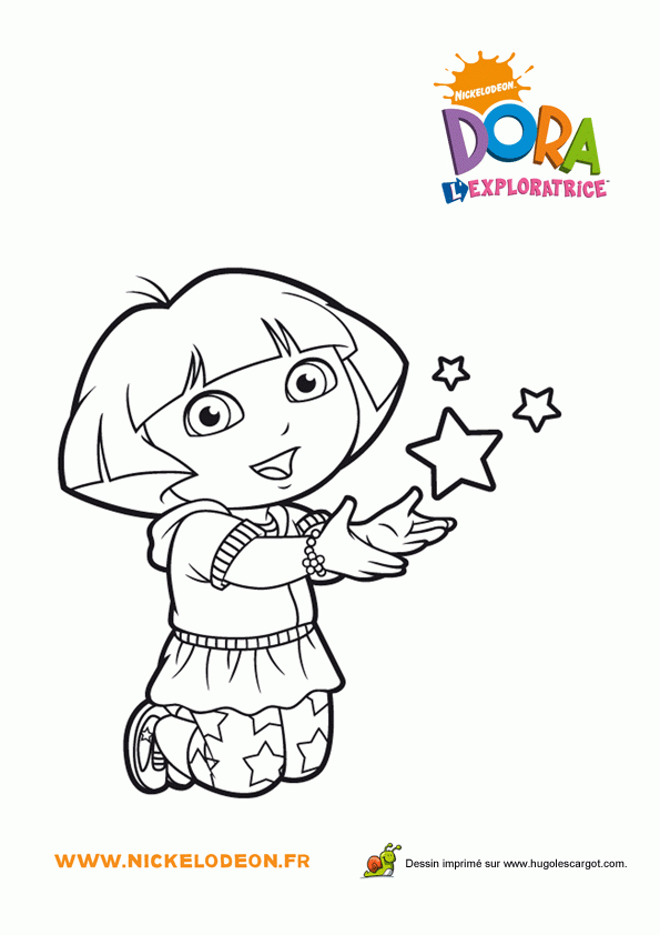 Coloriage Dora L'Exploratrice destiné Coloriage Dora En Ligne