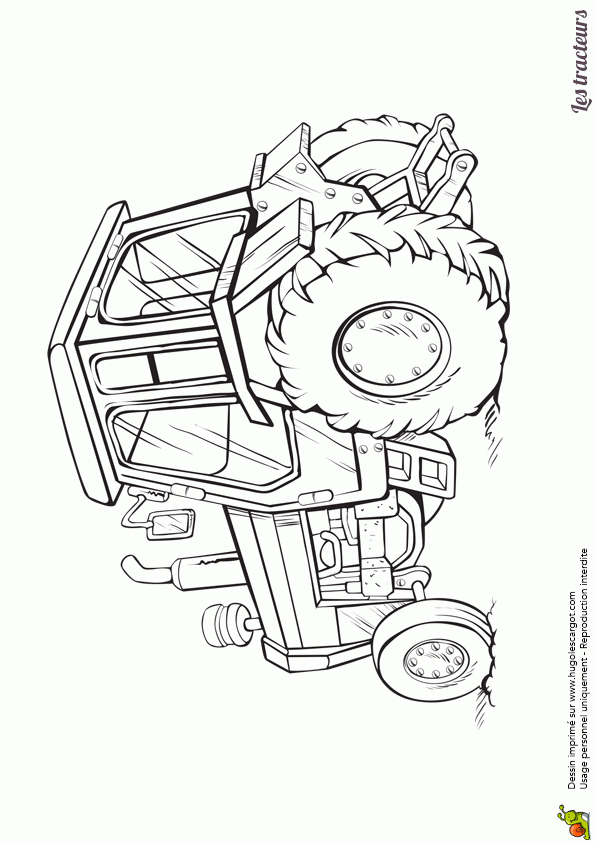 Coloriage D'Un Tracteur Dans Les Champs serapportantà Dessin De Tracteur À Imprimer