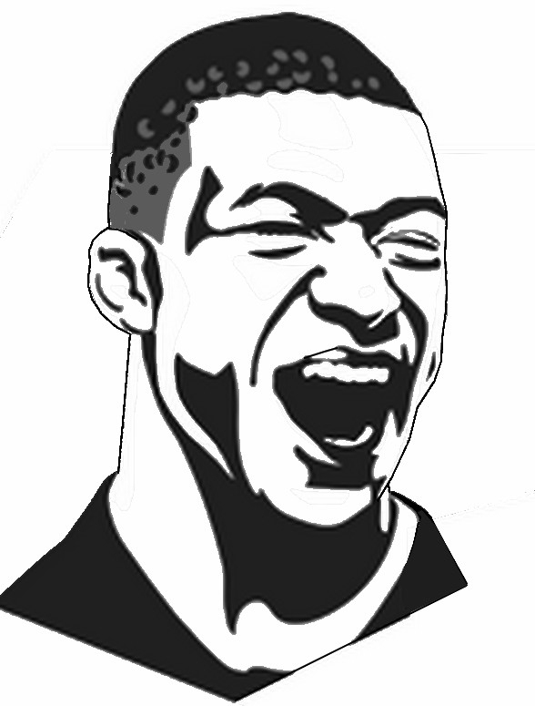 Coloriage Equipe De France De Football 2021 : Kylian Mbappé 5 à Coloriage De Mbappe