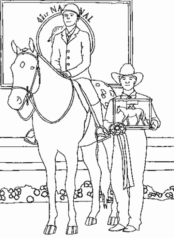 Coloriage Équitation Et Trophée De Course encequiconcerne Coloriage Cavaliere