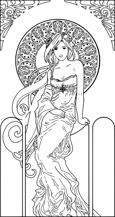 Coloriage Fille Avec Une Belle Robe À Imprimer Sur tout Coloriage Fille À Imprimer