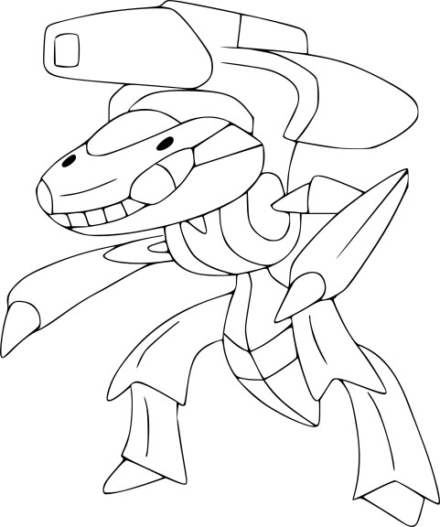 Coloriage Genesect Pokemon À Imprimer pour Coloriage Aquali