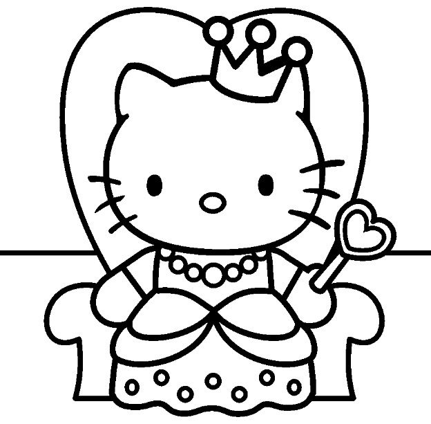 Coloriage Hello Kitty À Colorier – Dessin À Imprimer avec Hello Kitty Sirene