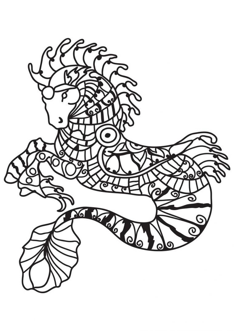 Coloriage Hippocampe – Coloriages Gratuits À Imprimer à Dessin Mbappe A Imprimer