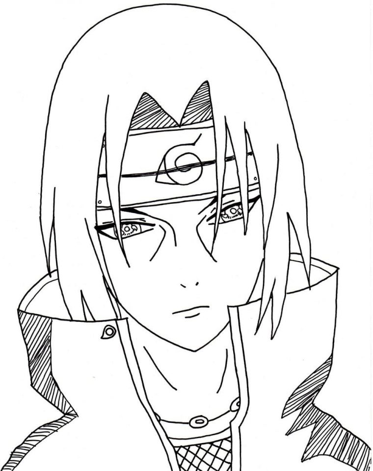 Coloriage Itachi Uchiha . Coloriage Gratuit À Imprimer encequiconcerne Dessin A Colorier Sasuke