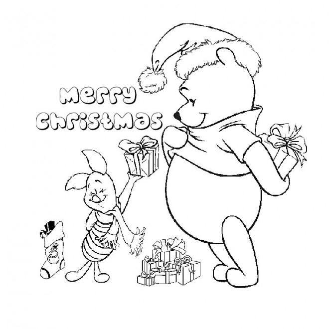 Coloriage Joyeux Noël De Winny L'Ourson Dessin Gratuit À avec Coloriage Ourson À Imprimer