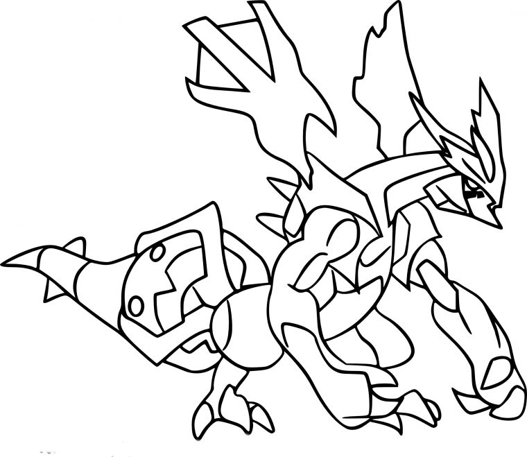 Coloriage Kyurem Pokemon À Imprimer dedans Coloriage Pokemon Légendaire A Imprimer