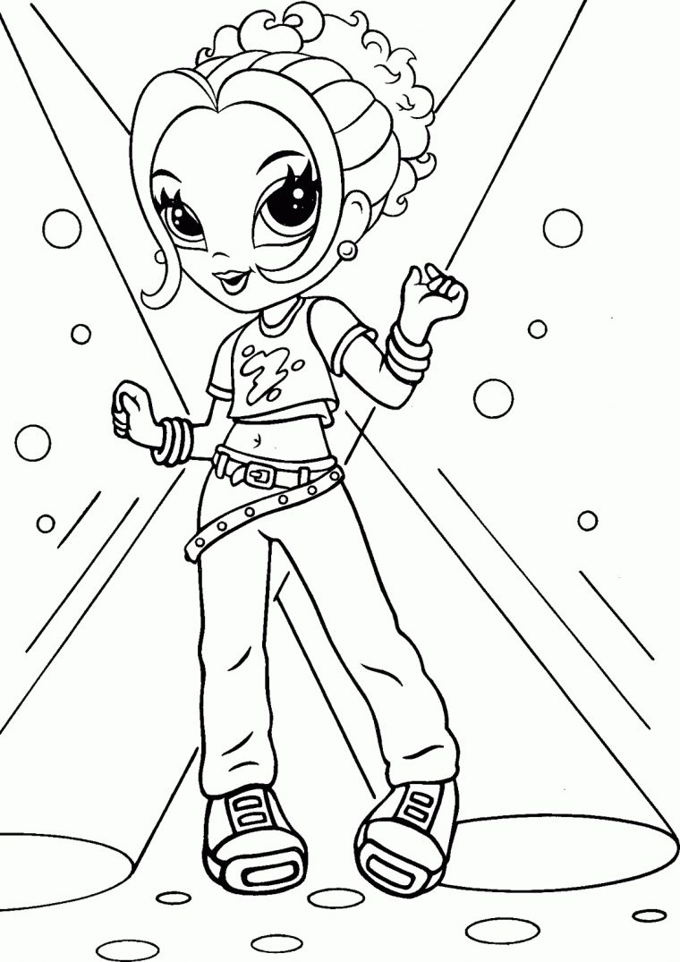 Coloriage – La Danse De Fille Stylée dedans Coloriage Danse Classique