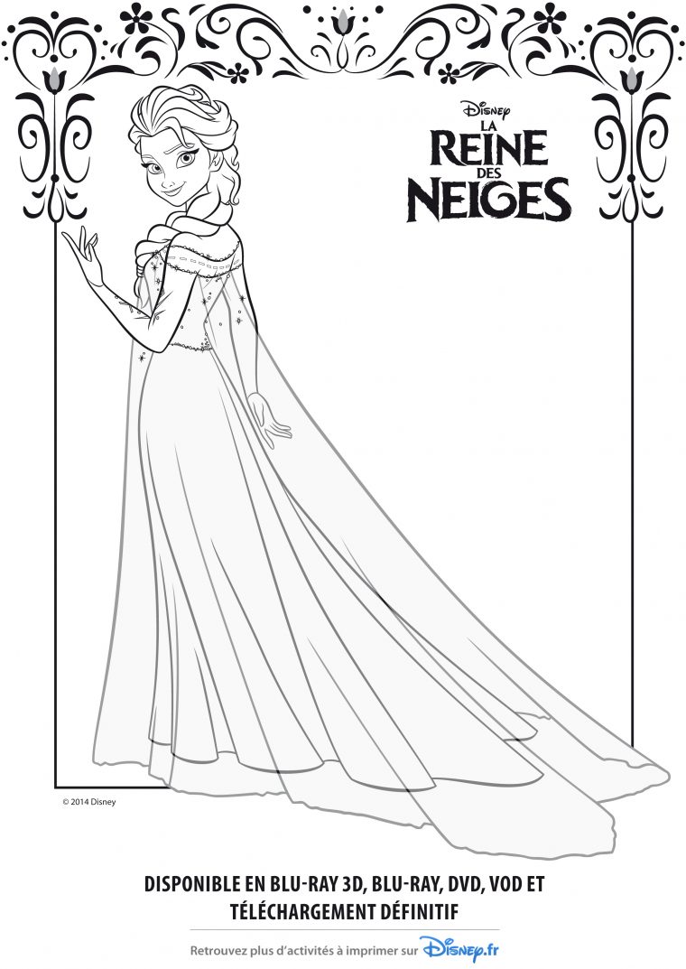 Coloriage La Reine Des Neiges Disney A Imprimer tout Coloriage Imprimer Reine Des Neiges