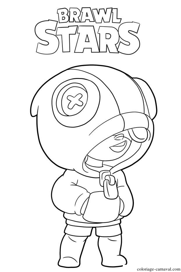 Coloriage Leon Brawl Stars À Imprimer Gratuit dedans Coloriage Brawl Stars Colt