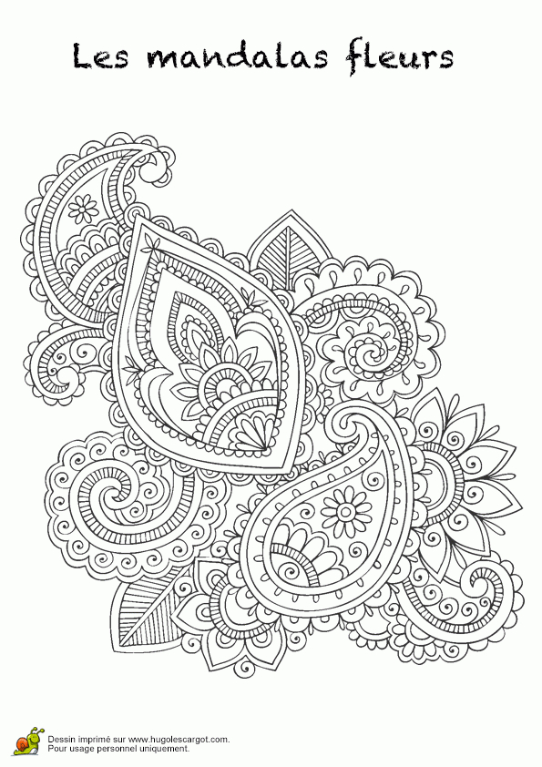 Coloriage Les Mandalas Fleurs Sur Hugo 23 Sur intérieur Hugo L Escargot Mandala