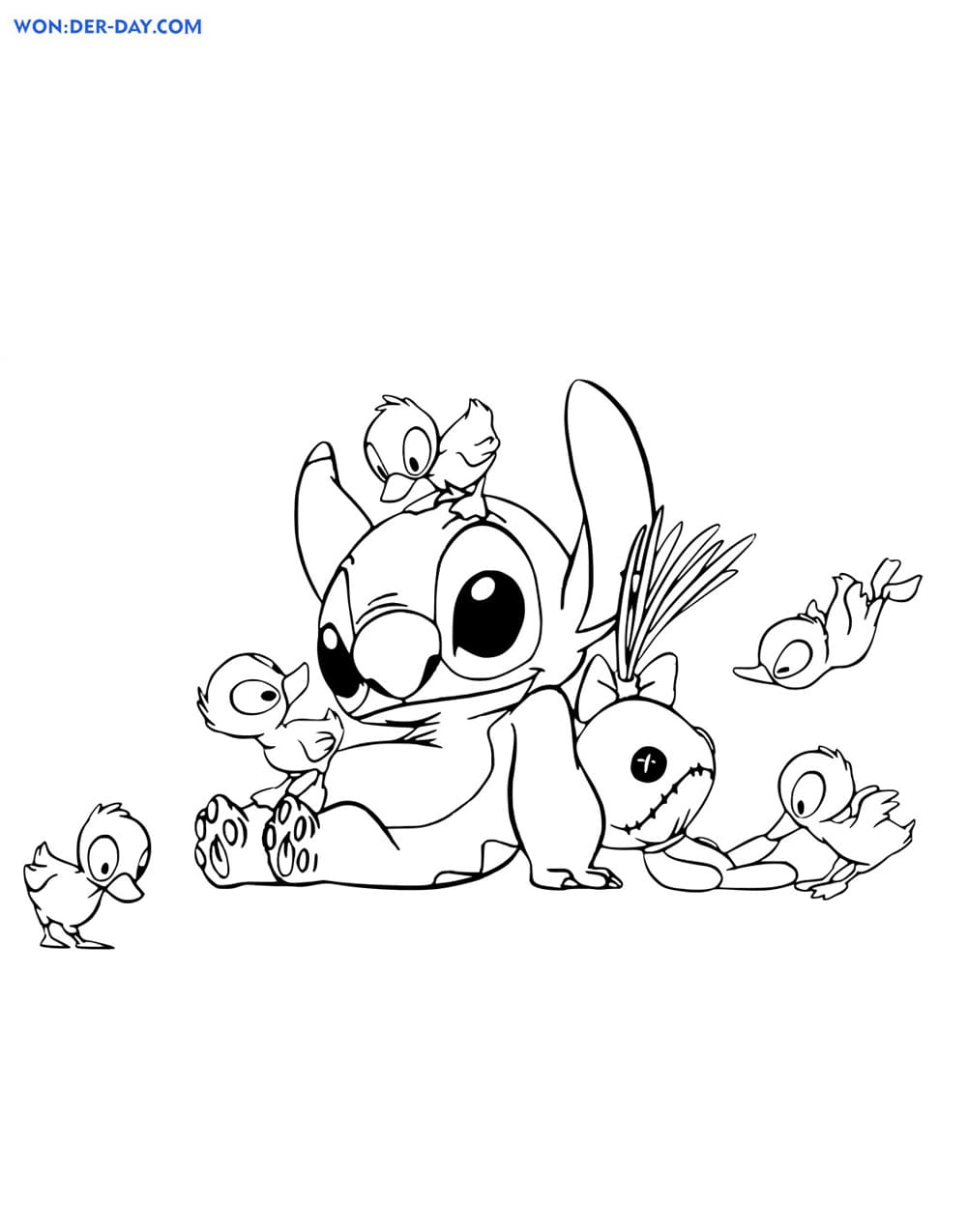 Coloriage Lilo Et Stitch - Imprimer Pour Enfants | Wonder destiné Coloriage Stitch