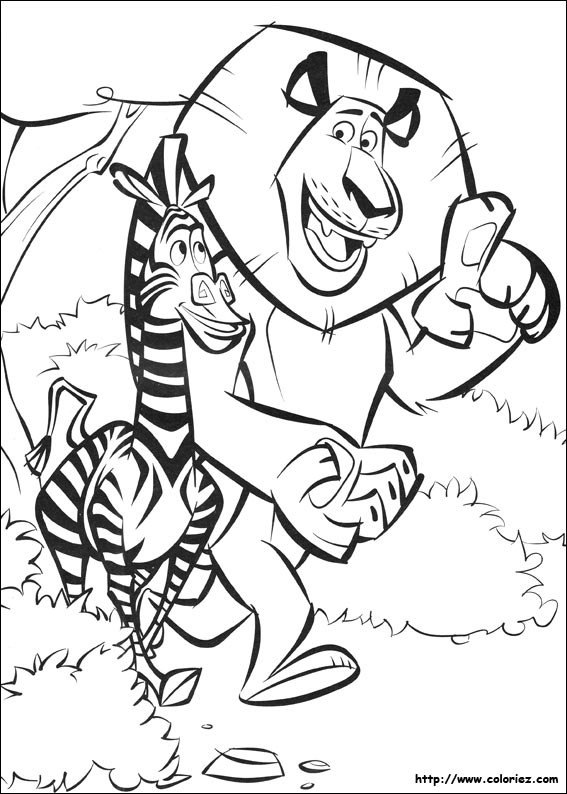 Coloriage Madagascar Alex Et Marti En Ligne Dessin Gratuit encequiconcerne Coloriage Madagascar 3