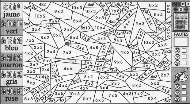 Coloriage Magique Multiplication Table De 9 | Coloriage tout Coloriage Magique Table De Multiplication Ce2