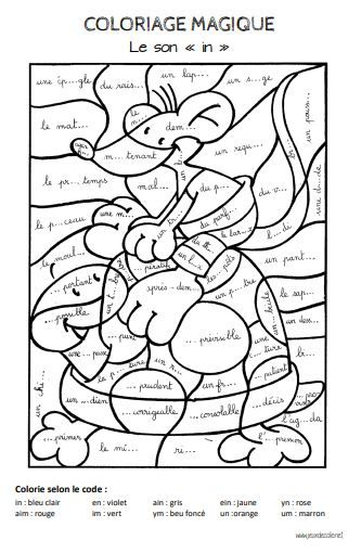 Coloriage Magique Orthographe | Coloriage Éducatif tout Coloriage Magique Grammaire