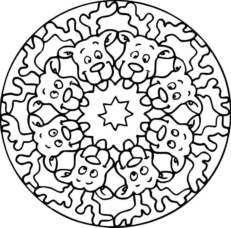 Coloriage Mandala Chien À Imprimer Sur Coloriages tout Mandala Aigle À Imprimer