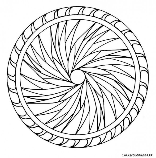 Coloriage Mandala Difficile Dimensionnel Dessin Gratuit À tout Rosace À Imprimer