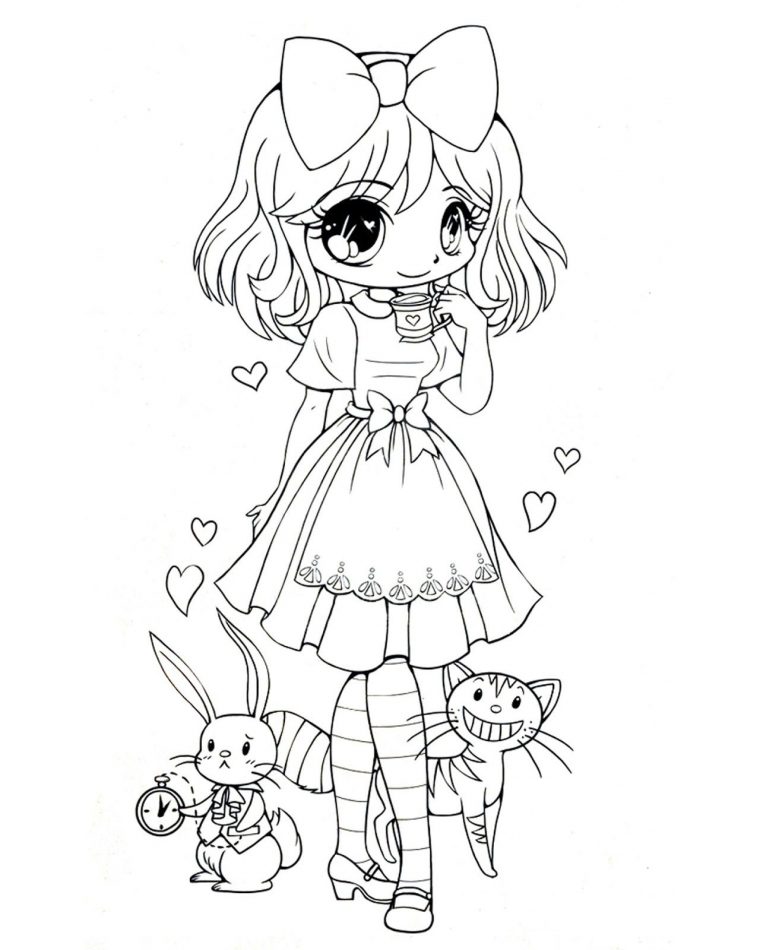 Coloriage Manga Kawaii – Greatestcoloringbook destiné Coloriage Kawaii Manga