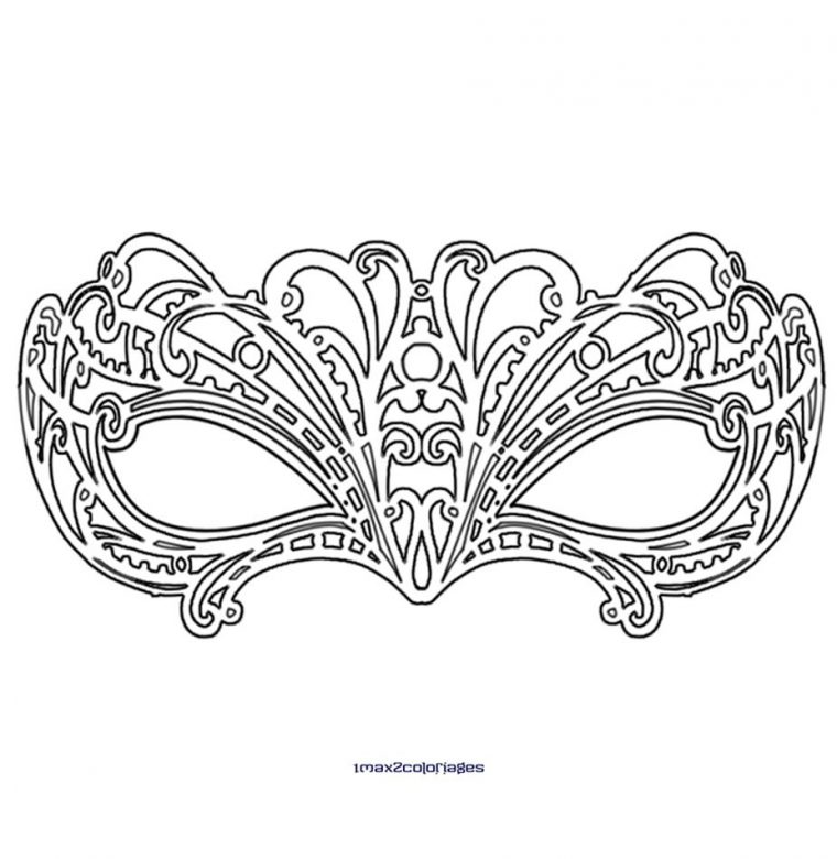 Coloriage Masque, Coloriage Masque De Carnaval, Masque intérieur Coloriage De Masque