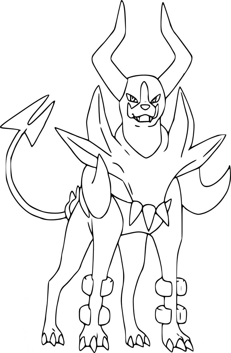 Coloriage Méga-Démolosse Pokemon À Imprimer dedans Coloriage De Pokémon