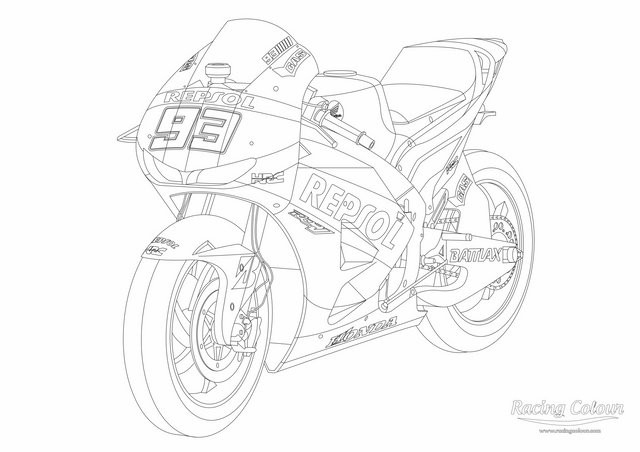 Coloriage Moto Honda Dessin Gratuit À Imprimer serapportantà Coloriage Moto Gp A Imprimer Gratuit