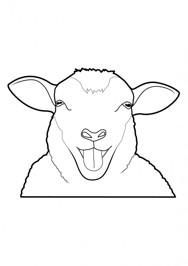 Coloriage Mouton Rigolo Dessin Gratuit À Imprimer intérieur Masque Mouton À Imprimer