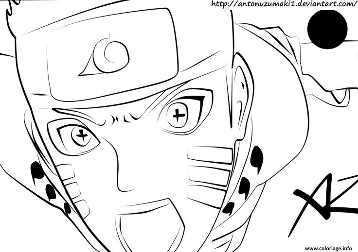 Coloriage Naruto Modo Biju À Imprimer | Coloriage Naruto encequiconcerne Dessin Naruto Difficile