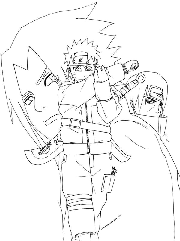 Coloriage Naruto Sasuke Desssin Dessin Gratuit À Imprimer dedans Coloriage Naruto À Imprimer