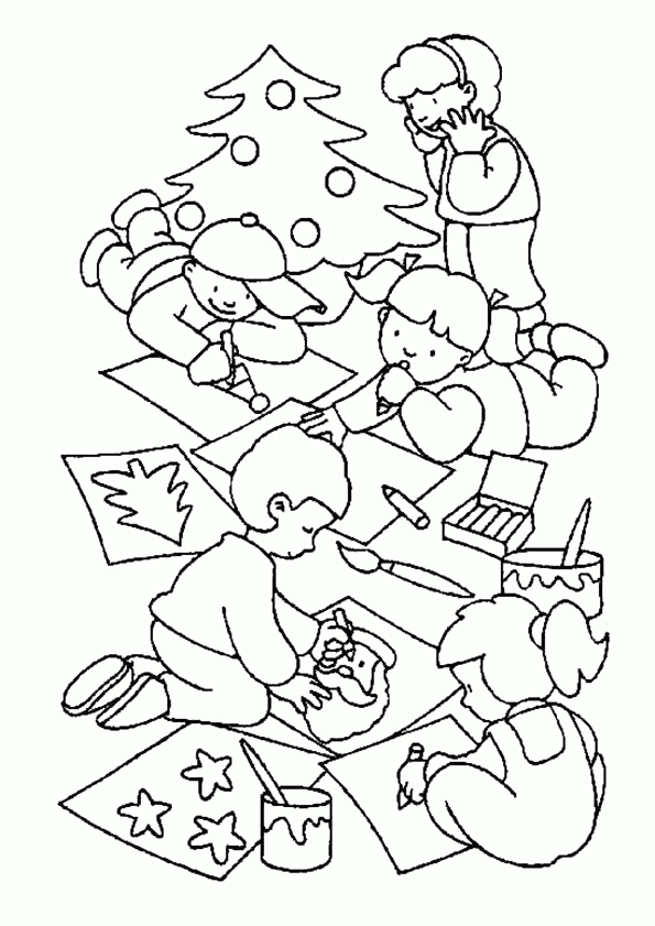 Coloriage Noël Les Enfants Dessinent tout Coloriage Noel Gratuit Imprimer