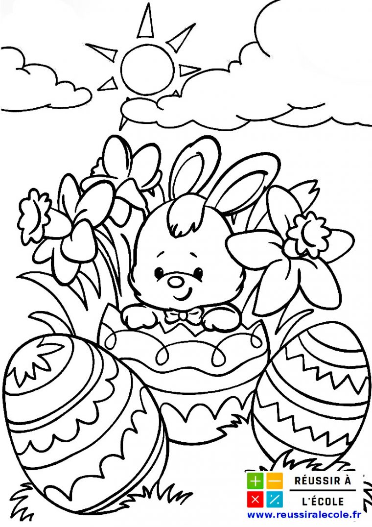 Coloriage Paques Gratuit | 20 Images À Imprimer Et À Colorier dedans Coloriage De Paques