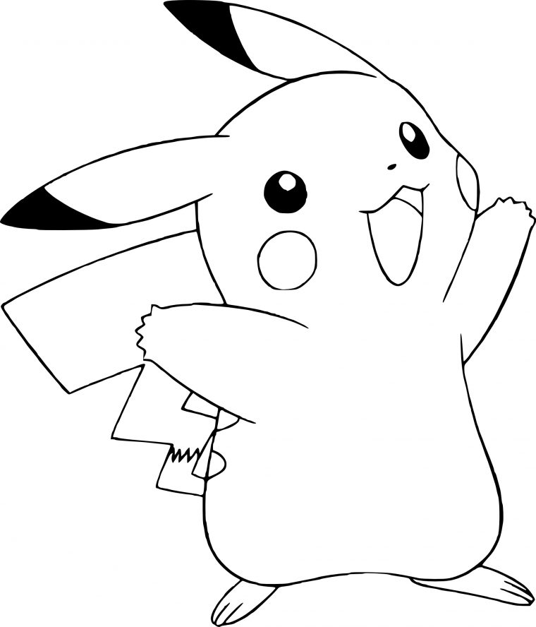 Coloriage Pikachu Pokemon À Imprimer tout Dessin Pokemon En Couleur Pikachu