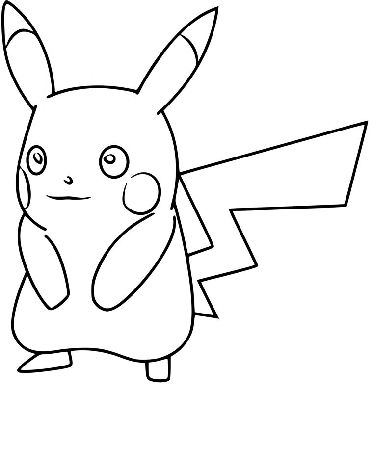 Coloriage Pikachu Pokemon Go À Imprimer Sur Coloriages pour Dessin Pokemon En Couleur Pikachu