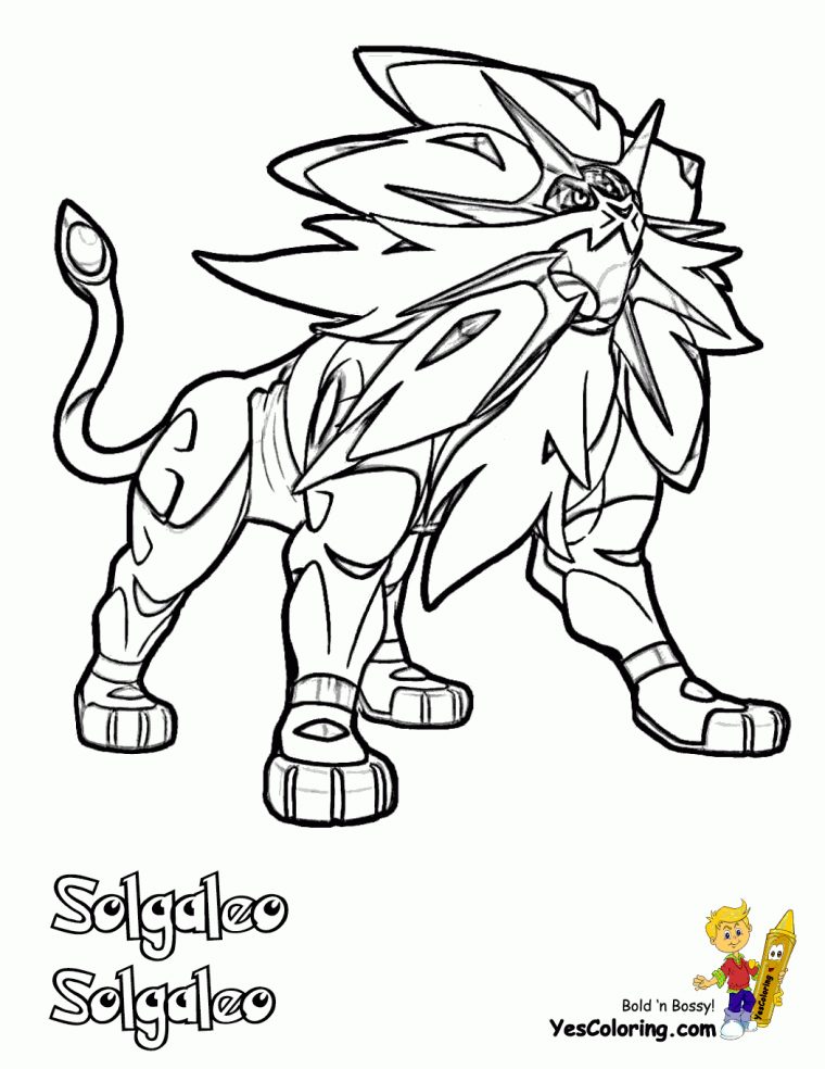 Coloriage Pokemon – Coloriage Gratuit Pokemon Solgaleo tout Dessin Solgaleo A Imprimer