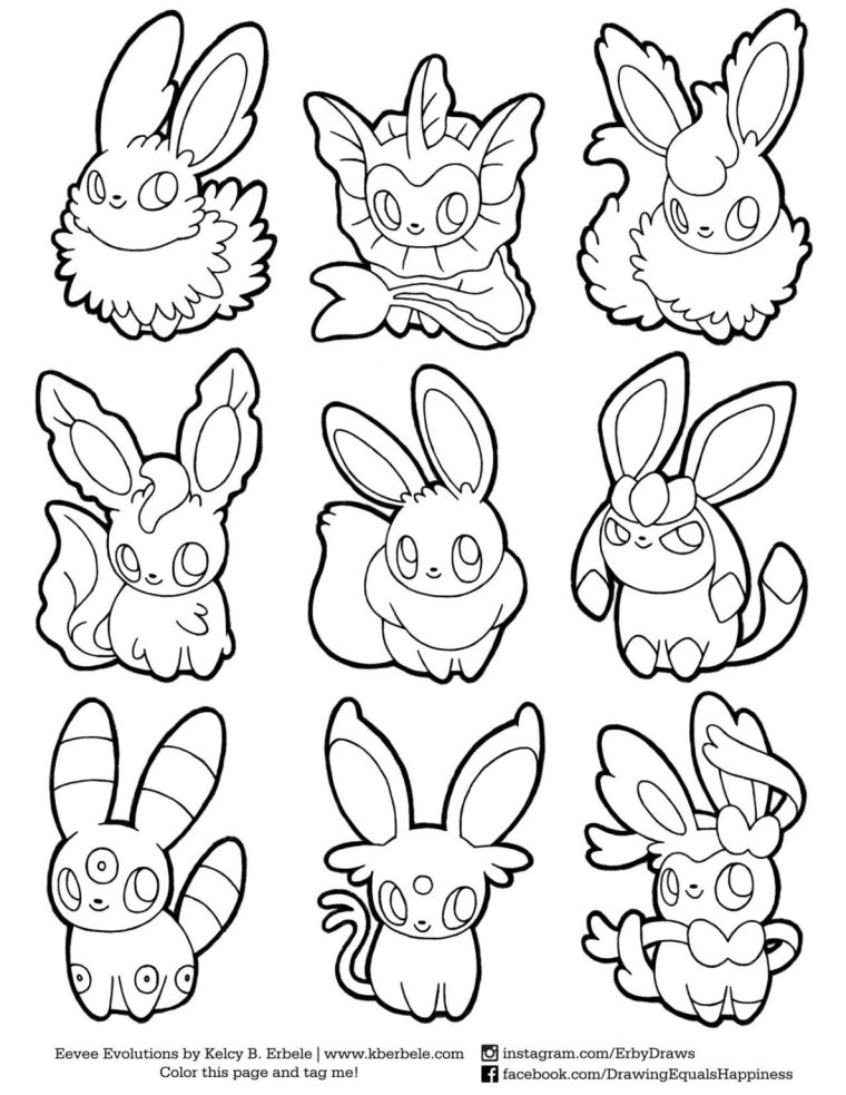 Coloriage Pokemon – Dessin Pokemon Evoli Evolution tout Mandala Pokemon Evoli