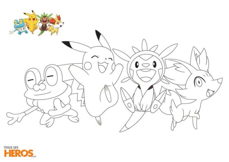 Coloriage Pokemon (Dessins De Pikachu, Sacha, Bulbizarre avec Bulbizarre Coloriage