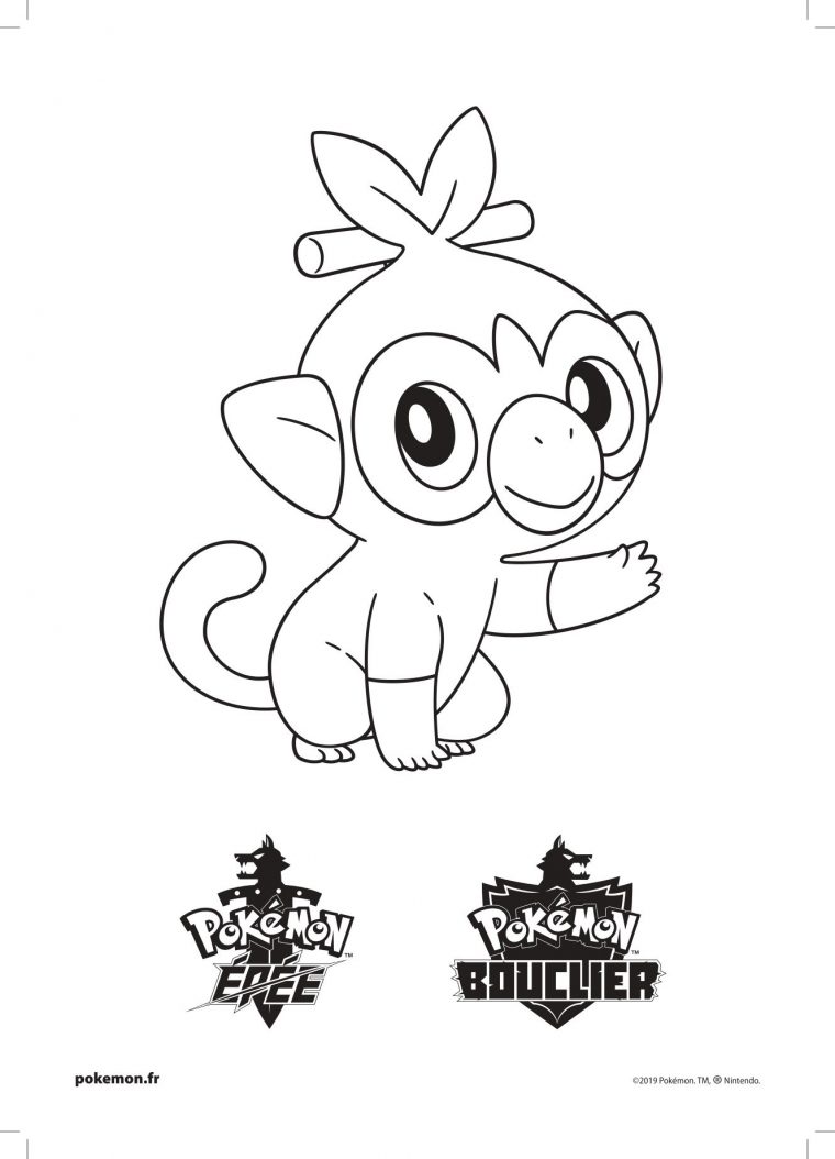 Coloriage Pokémon : Ouistempo | Coloriage Pokemon, Pokémon avec Coloriage Pokémon