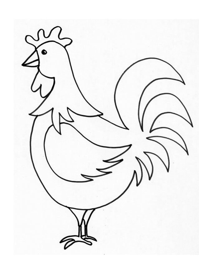 Coloriage Poulet À Découper Dessin Gratuit À Imprimer dedans Dessin De Poule Facile